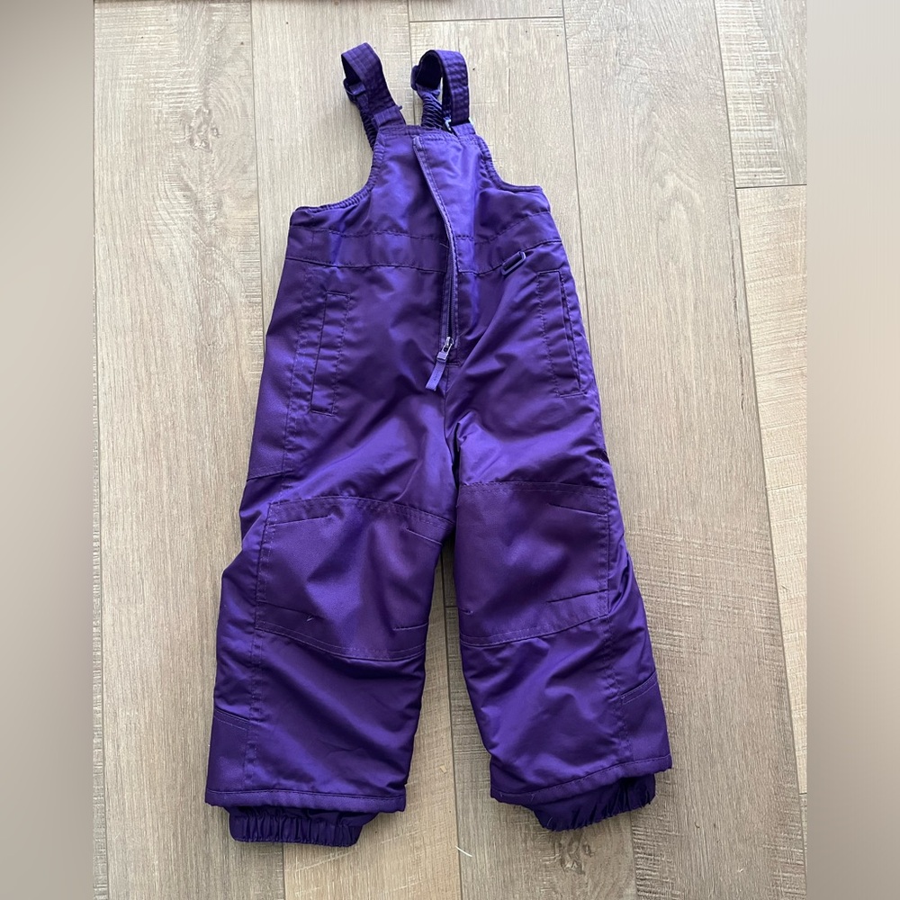Girls Purple Winter Bib Snowpants